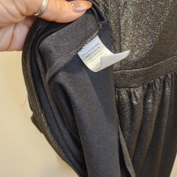 One Clothing Los Angeles Women'd Elegant Metallic  Sleeveless Party Dress L - Picture 7 of 9